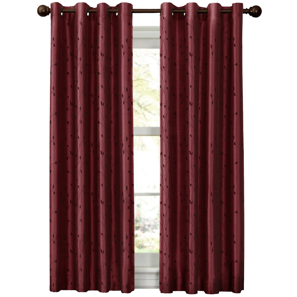Maytex Mills Jardin Embroidered Thermal Window Curtain
