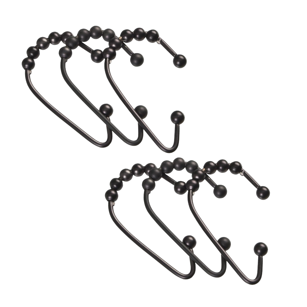 Maytex Ultimate Open V-Shaped Glide Hooks For Shower Curtain