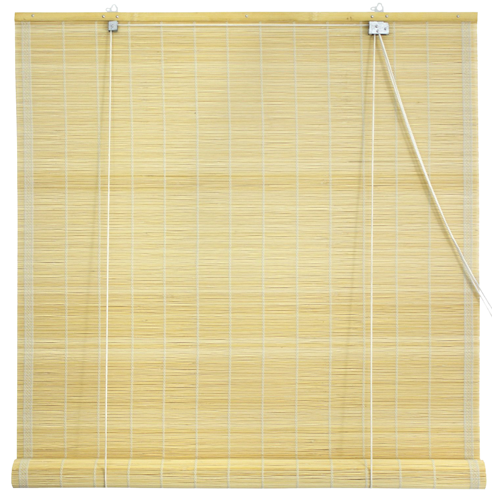 Oriental Furniture Burnt Bamboo Roll Up Window Blinds