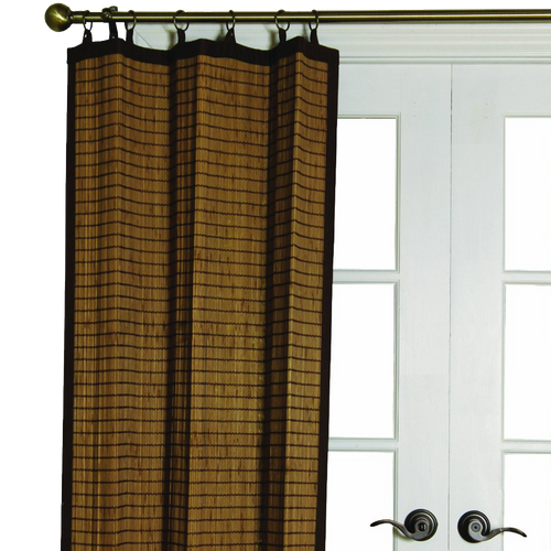 Bamboo Ring Top Curtain Panel Colonial Brown